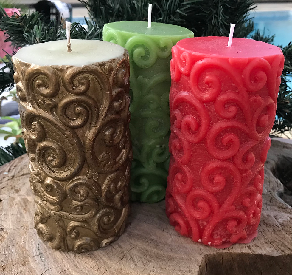 Vela Cilíndrica com arabesco