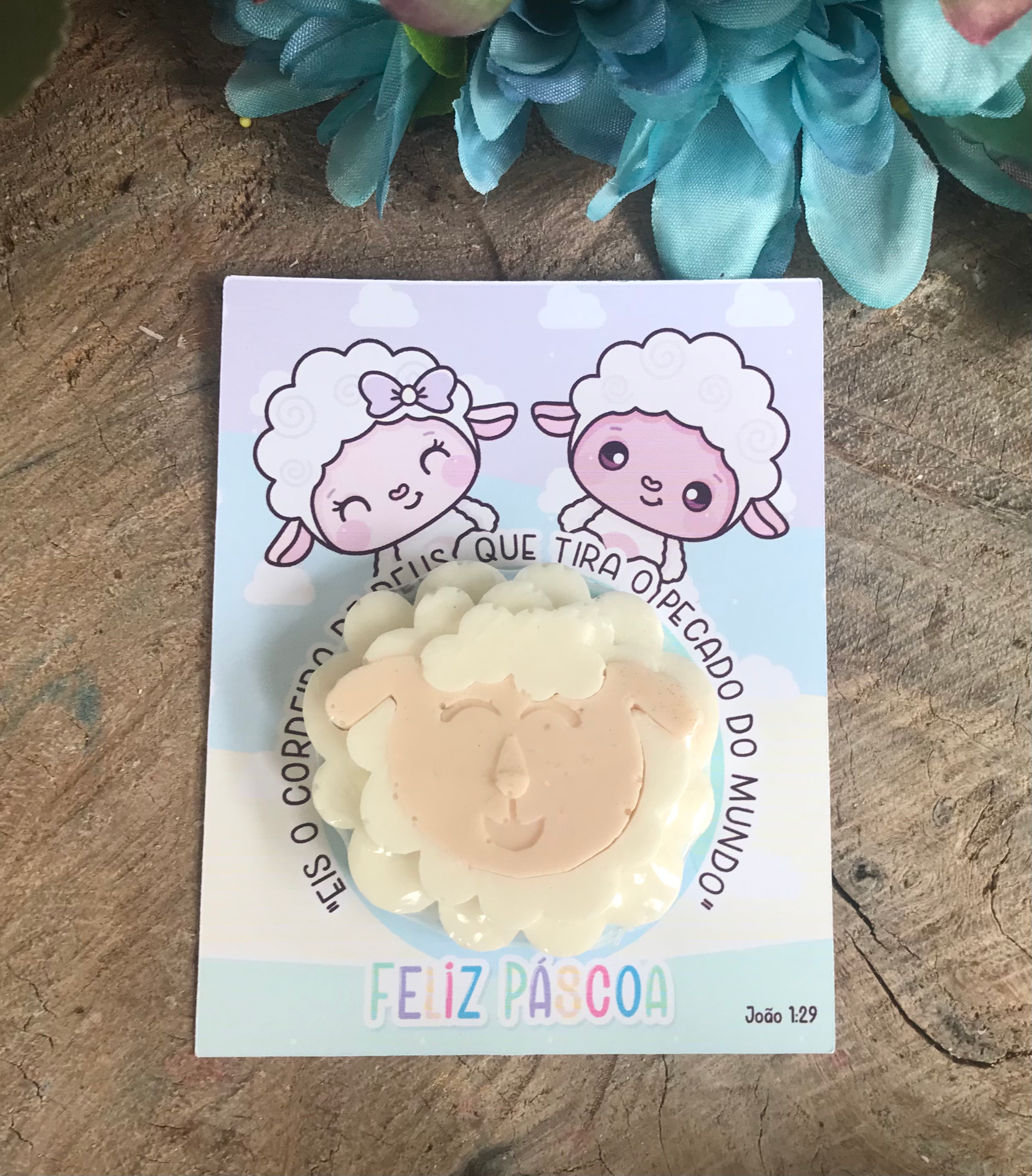 Lembrancinha Páscoa Cristã sabonete Ovelha