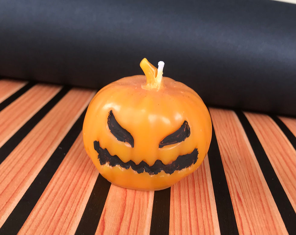 Miniatura: Vela Artesanal  Assustadora Abóbora Halloween   (unidade)