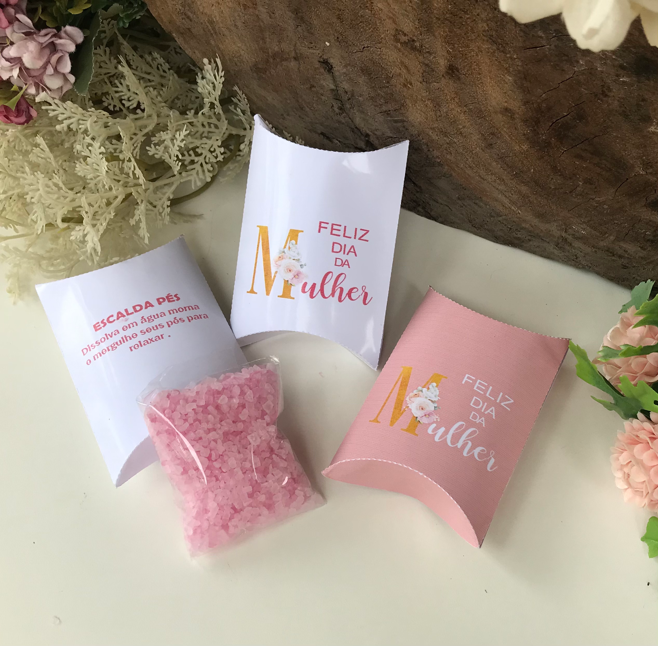 Lembrancinha Escalda pés Dia da Mulher