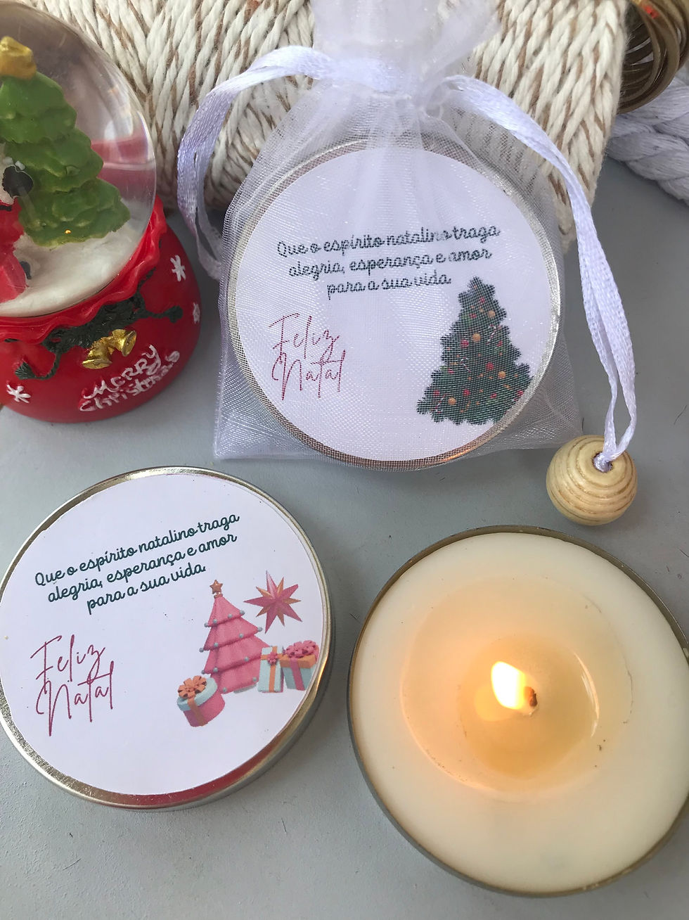 Lembrancinha Natalina Vela Perfumada na latinha