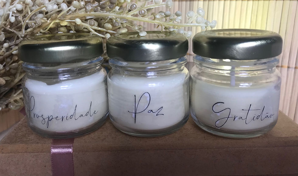 Vela no potinho com escrita