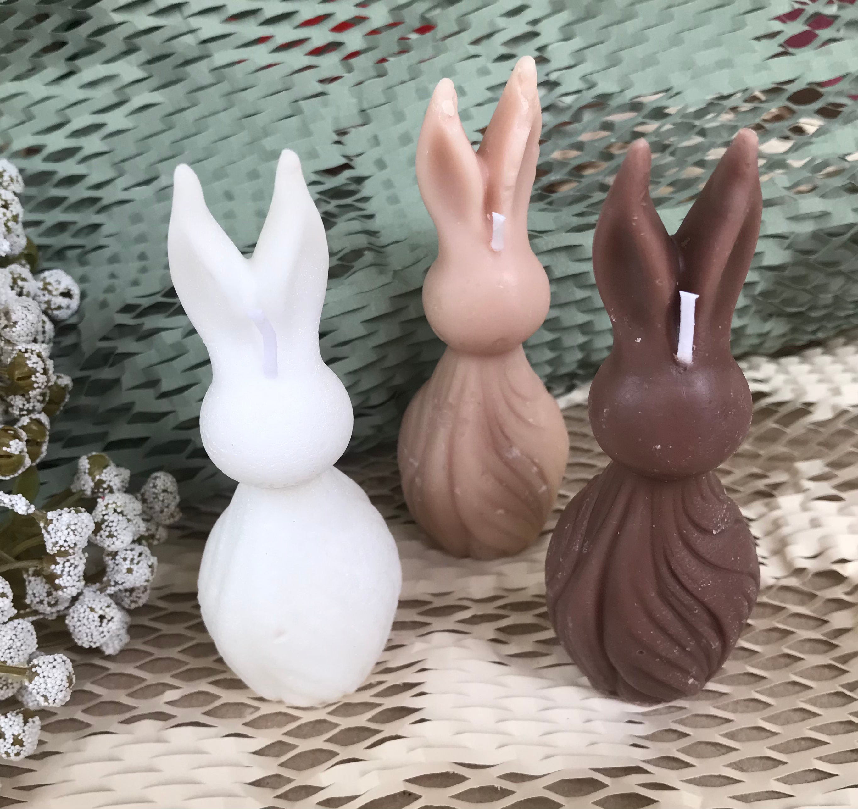 Vela personalizada ovo coelho da Páscoa Elegante