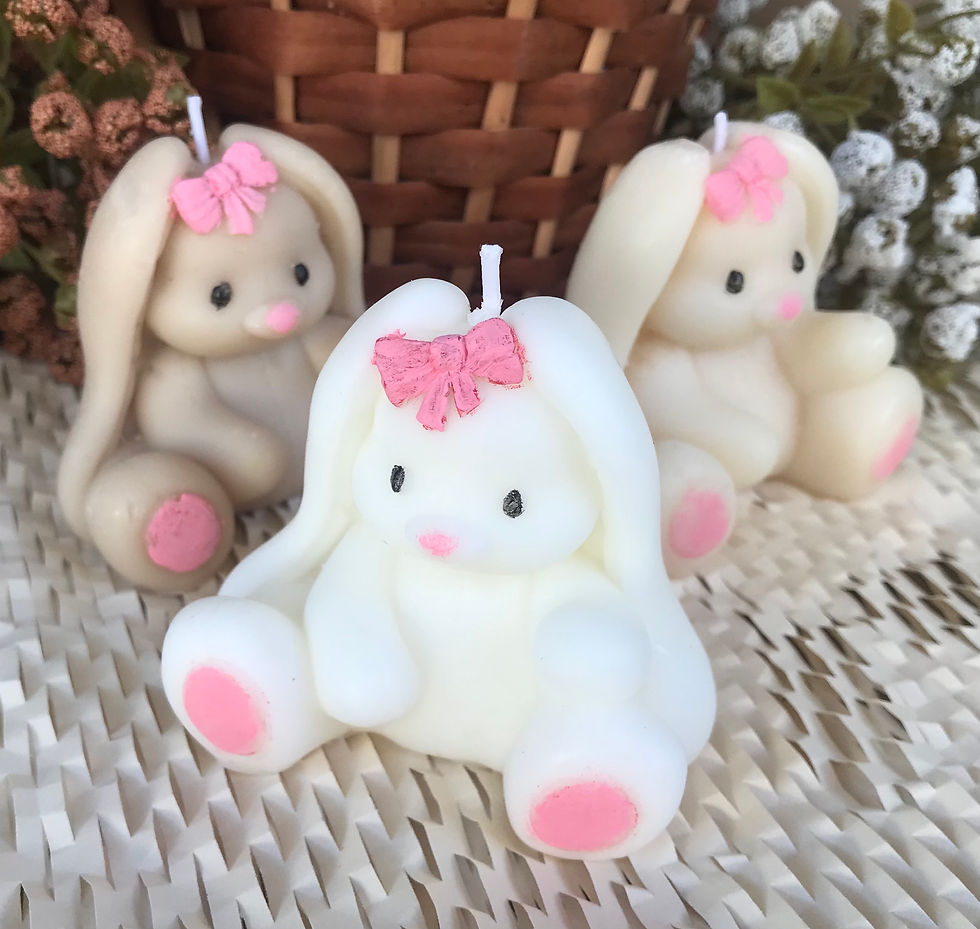 Miniatura: Vela personalizada coelha charmosa