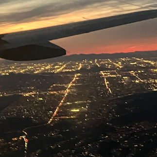 Arrivé à Phoenix, vue sur la ville au coucher du soleil