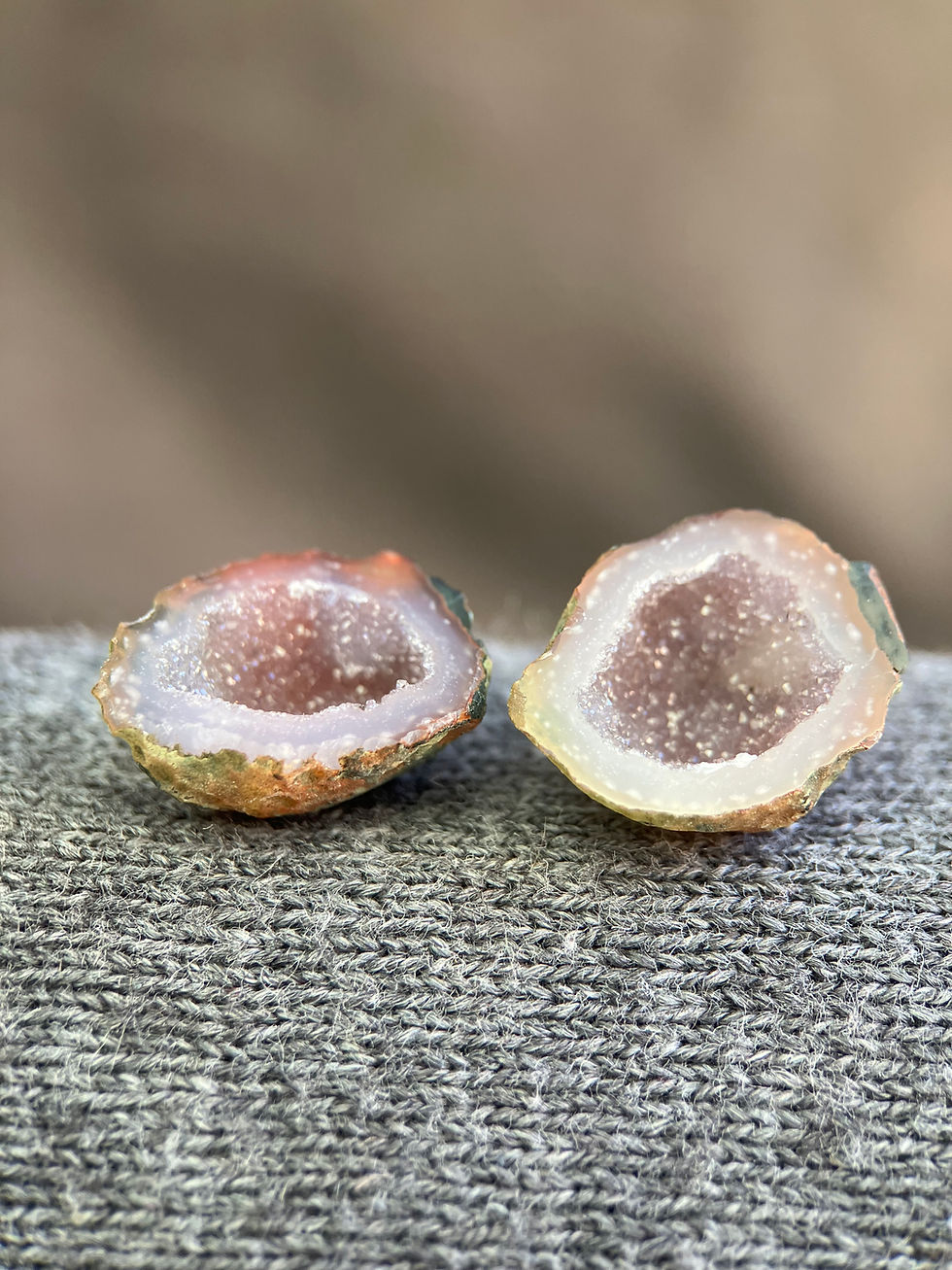 Paire de mini géodes de tabasco