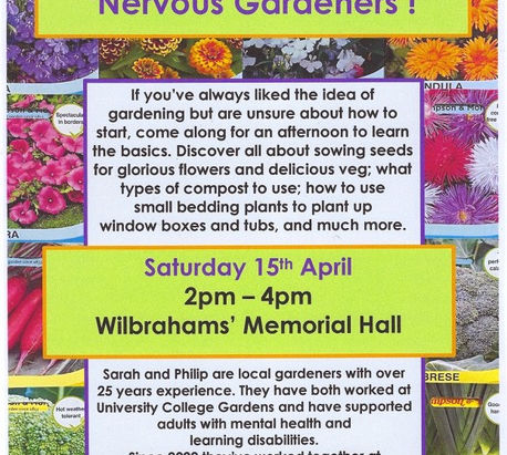 Next Well-brahams talk & demo: For new / young or 'nervous' gardeners!