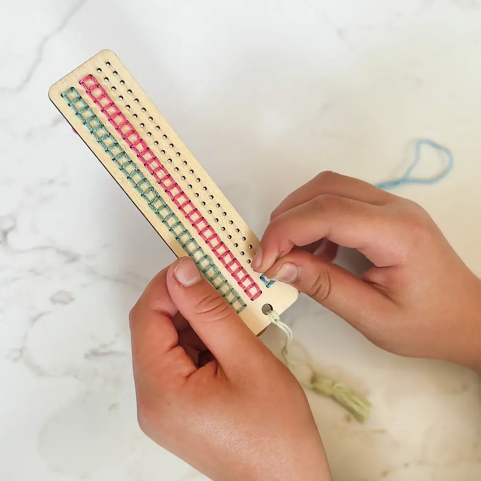 Thumbnail: Make Your Own Cross Stitch Tassel Bookmark
