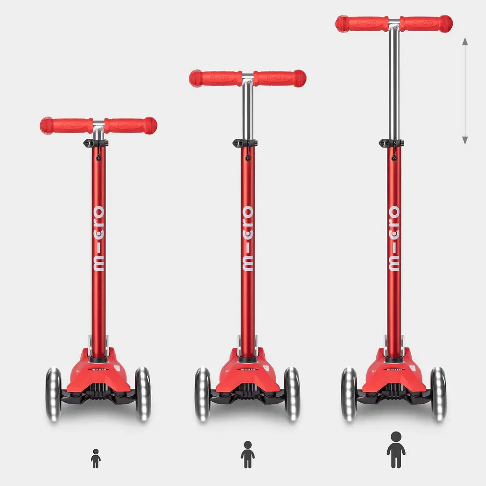 Thumbnail: Micro Scooter Maxi Micro Red Deluxe w LED Wheels
