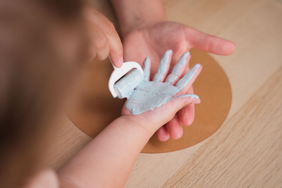 Thumbnail: Family Handprint Memento Keepsake