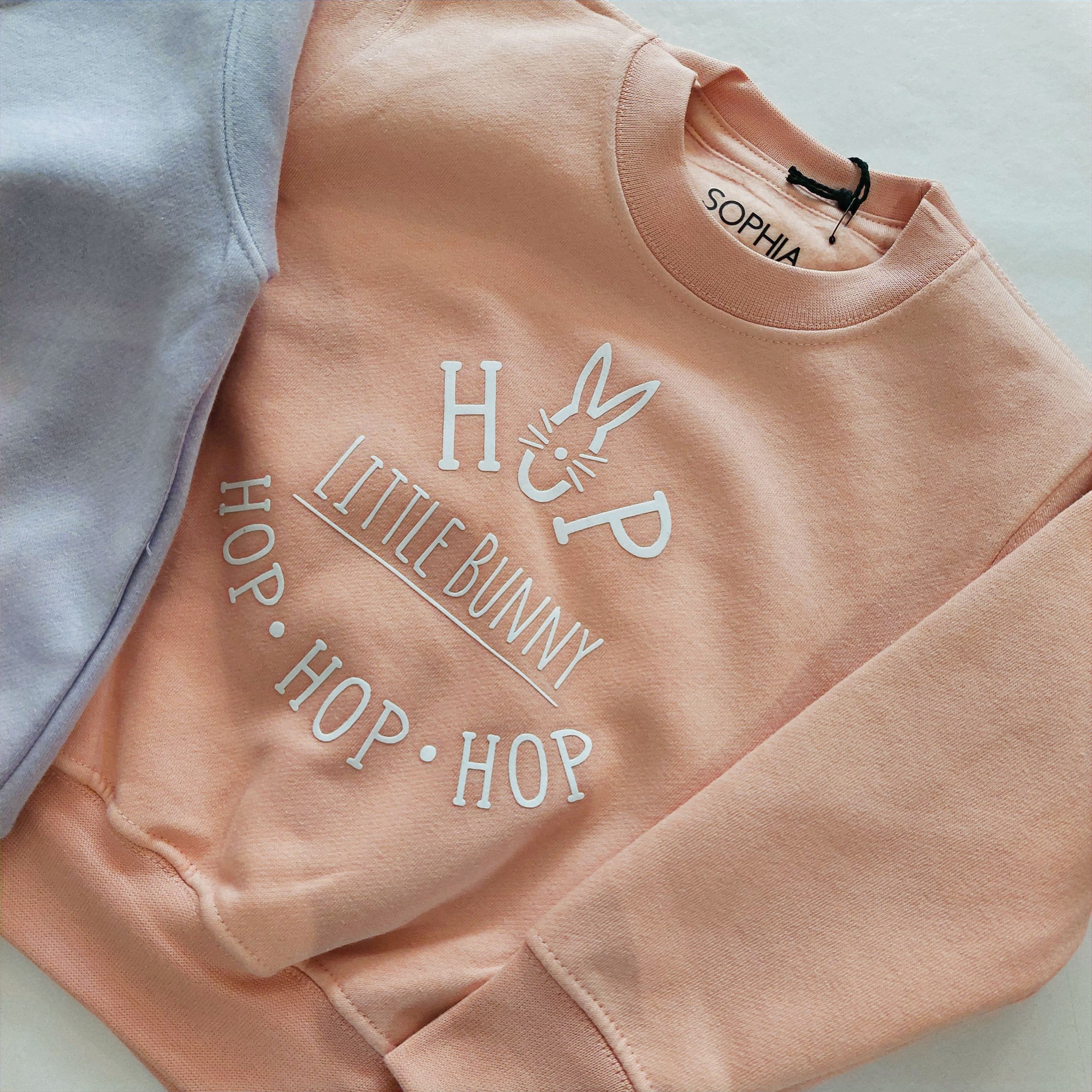 Hop Little Bunny Kids Sweater Dusty Pink