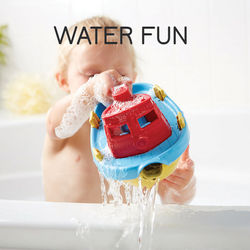 tugboat toy in bath