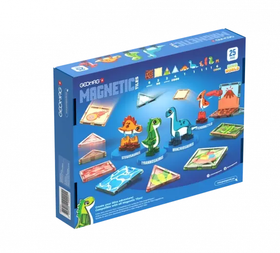 Thumbnail: Geomag Magnetic Tiles Dino magnetic construction set