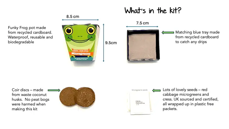 Thumbnail: Children's Microgreens & Cress Head Growing Kit - Red Cabbage