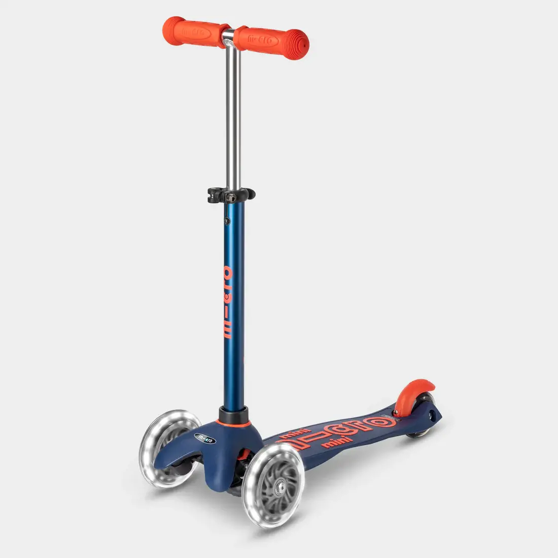 Micro Scooter Mini Micro Navy Deluxe w LED Wheels