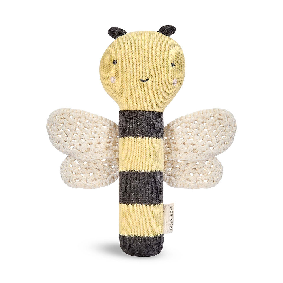 Thumbnail: Buzzy Bee Baby Knitted Cotton Cuddle Cloth Comforter