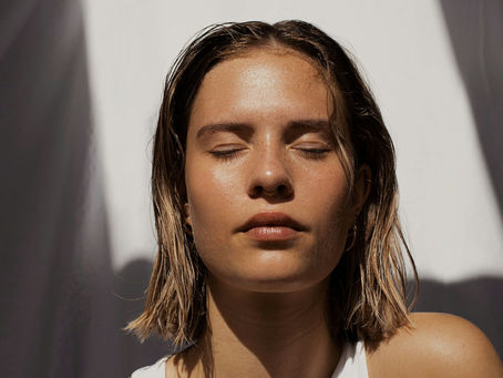 a girl with a clean and defined jawline