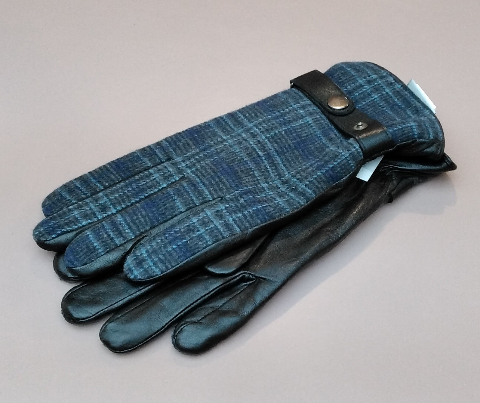 Gant carreau marine/gris