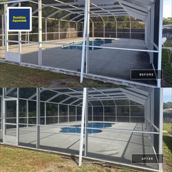 Painted Pool Deck Cleaning in West Bradenton, FL 34209