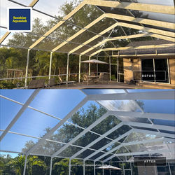 Large Pool Cage Screen Enclosure Cleaning in West Bradenton, FL 34209
