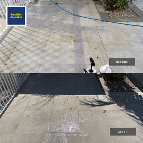 Outdoor Furniture Rust Stain Removal on Tiles at Compass Hotel Anna Maria 34209
