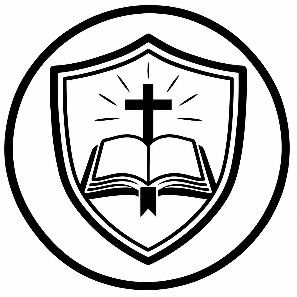 Emblema del escudo, cruz y Biblia.png