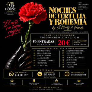 Noches de tertulia y bohemia · Inauguración 7 noviembre 2026