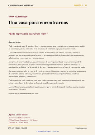 Una casa para encontrarnos | Carta del fundador