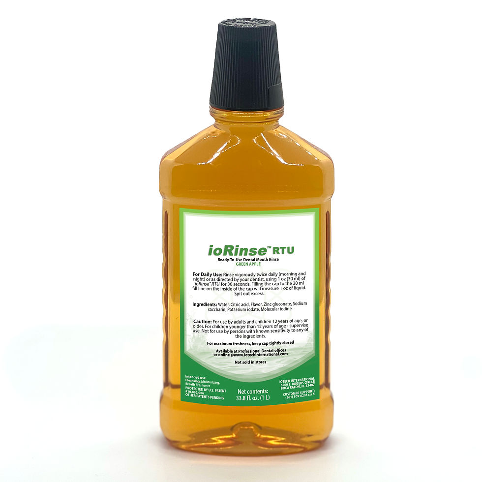 ioRinse™ RTU ReadyToUse Mouth Rinse Green Apple 1 liter bottle