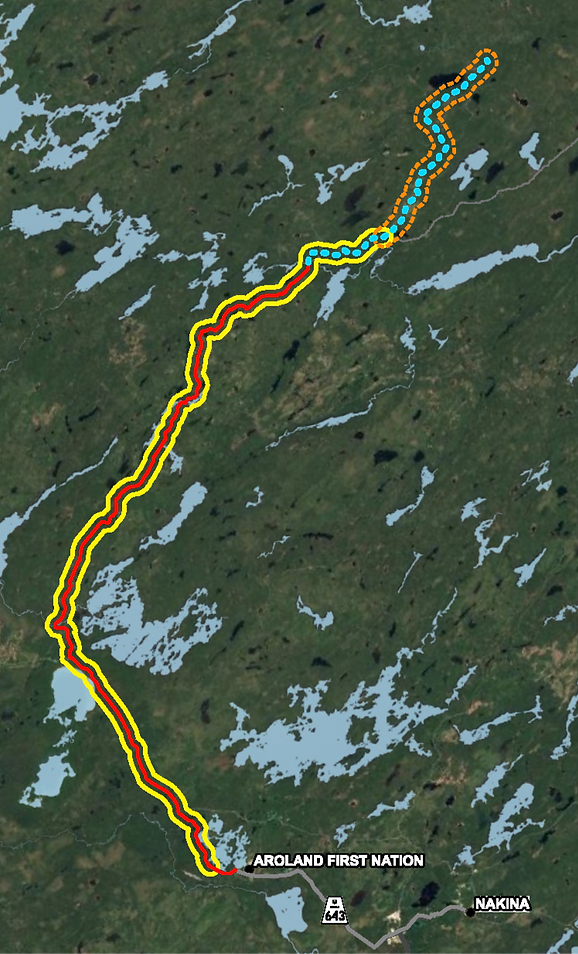 Location map for Anaconda and Painter Lake Road Upgrading