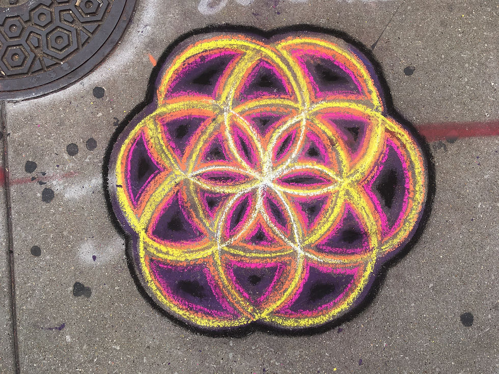 Chalk Art Flower of Life