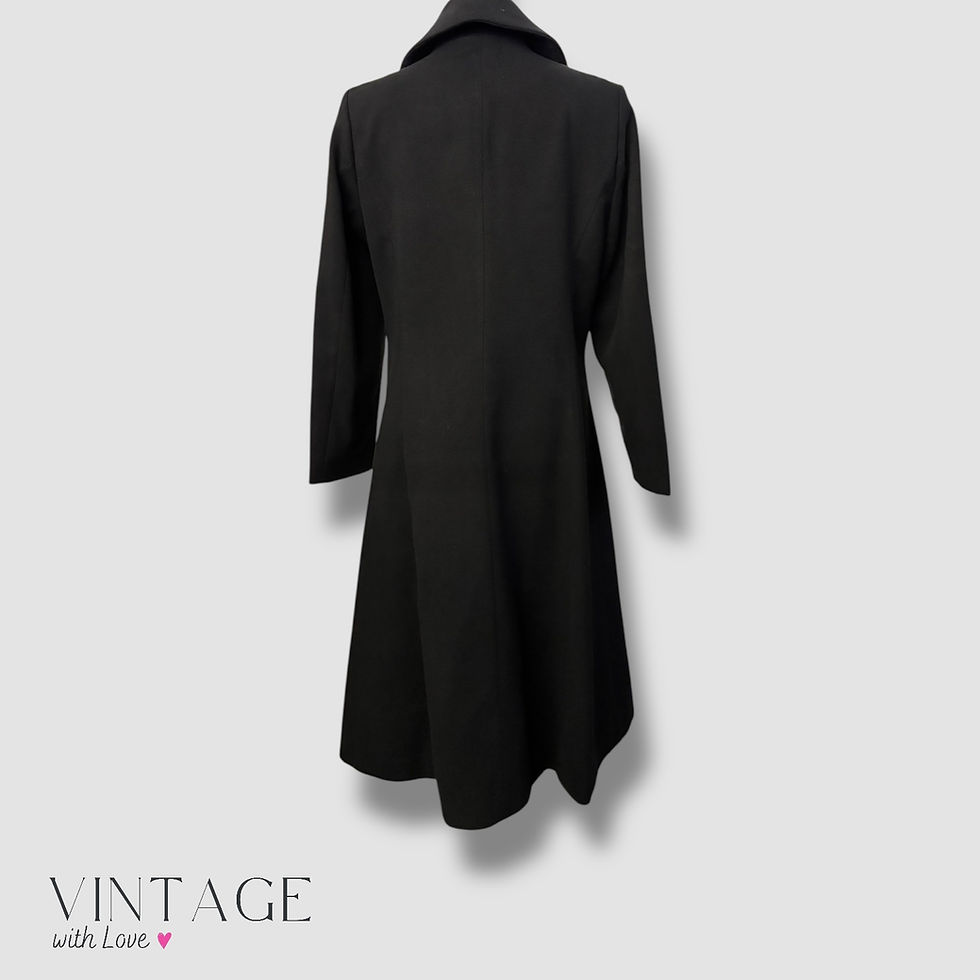 Thumbnail: Black Winter Coat - Size 38