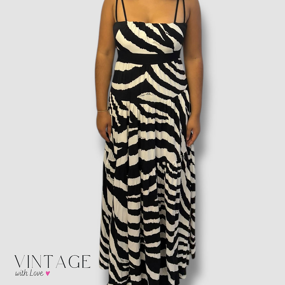 Karen Milllen black and white spaghetti dress - Size UK10 (Medium)