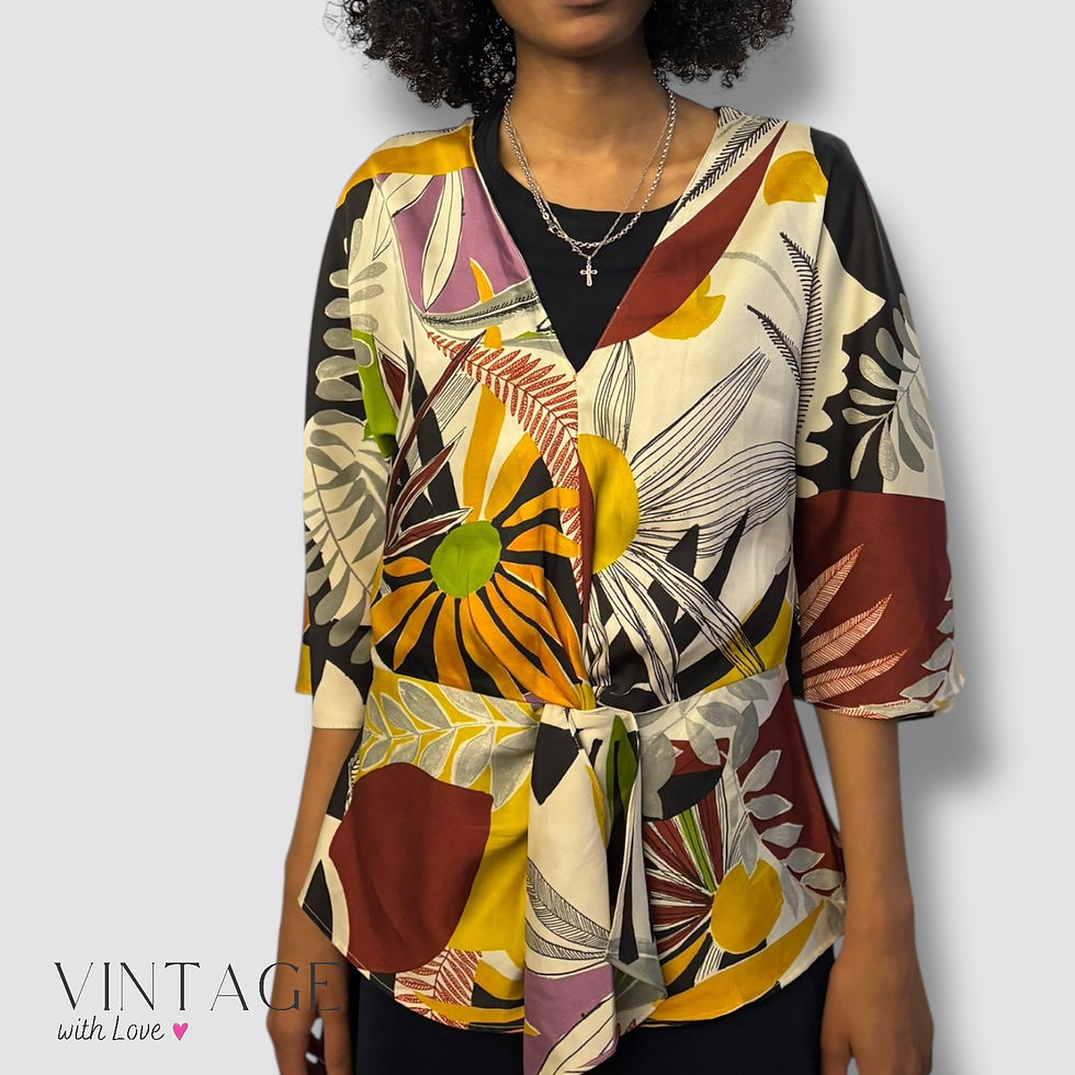 Zara Floral Patterned Short Sleeve Top - Size EUR XS