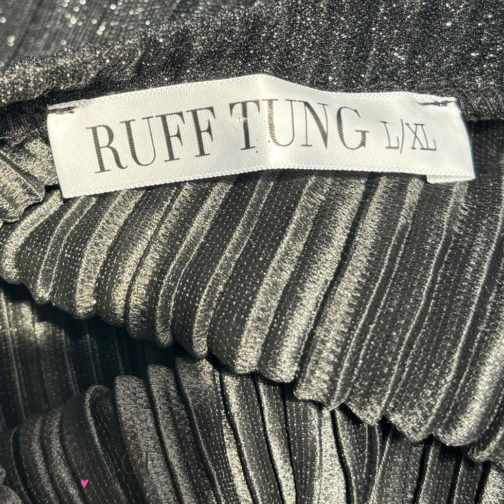 Thumbnail: Ruff Tung Black Sequinned Top - Size L/XL