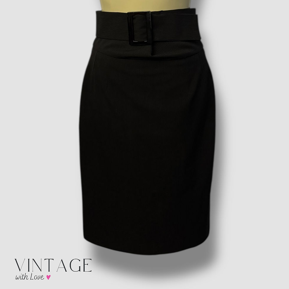 Zara Black Stiped Pencil Skirt - Size Eur 40 (Large)