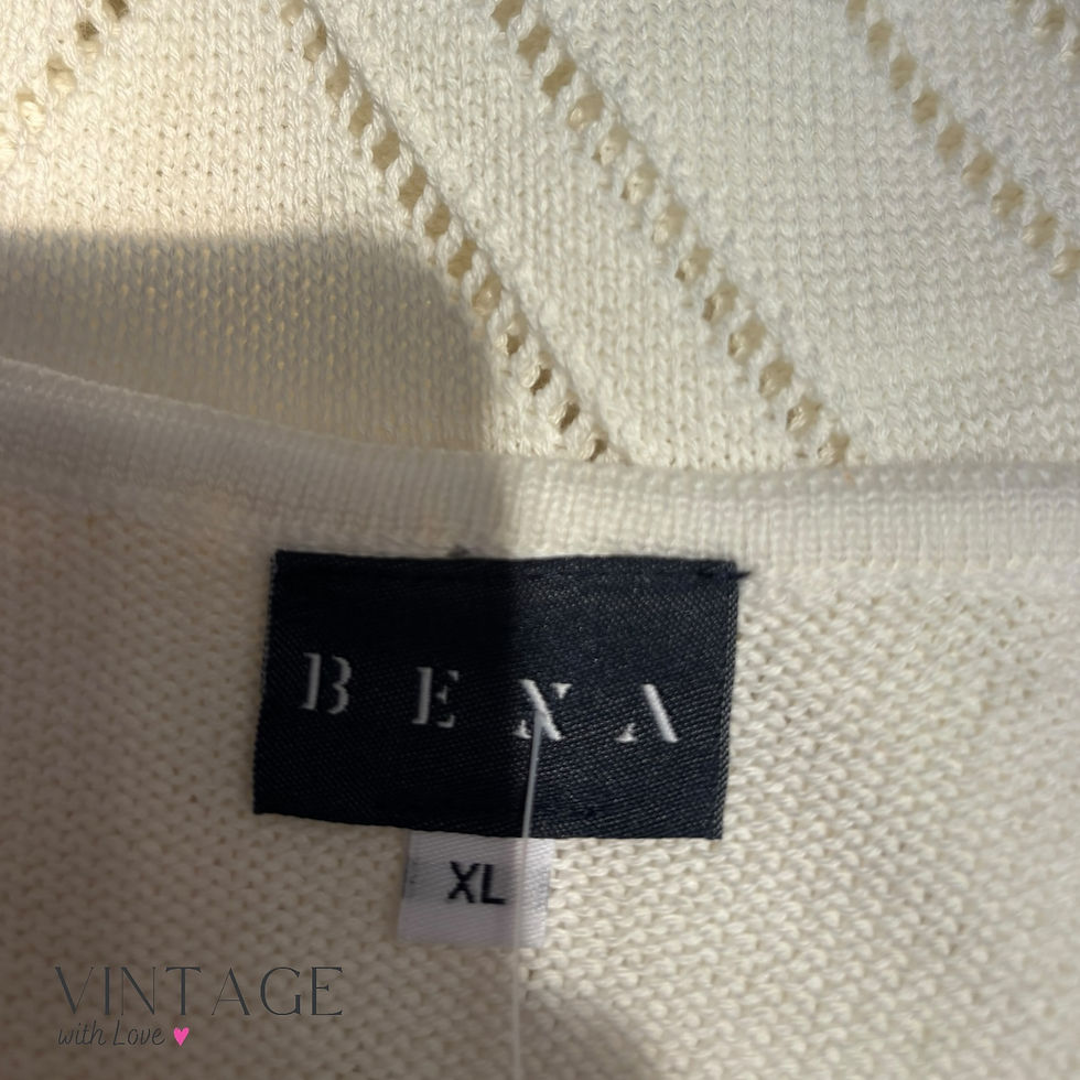 Thumbnail: Bena White Sleeveless Crochet Cover Up - Size XL