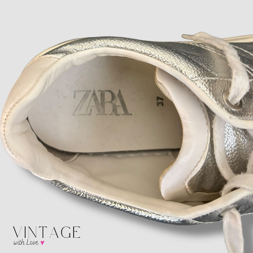 Thumbnail: Zara Silver Sneakers - Size 37