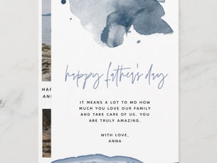 Hot Review! Blue Father's Day Card for Husband From Wife Photo