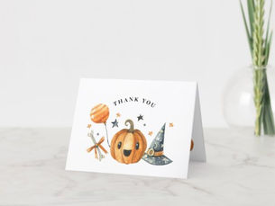 Hot Review! Little Boo Pumpkin Halloween Baby Shower Thank You Card
