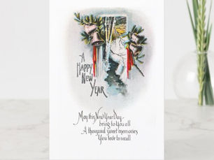 Best Price! Vintage New Year's Day Holiday Card