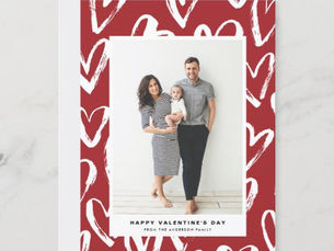 Hot Review! Rustic Red Hearts Pattern Happy Valentine's Day Holiday Card