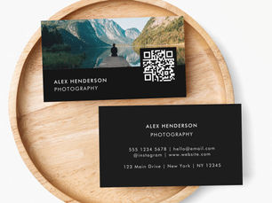 Hot Review! Photo QR Code | Photographer Photography Black Business Card