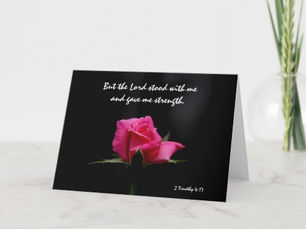 Big Deals! Floral Get Well, Scripture Verse on God's Strength Card