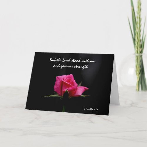 Big Deals! Floral Get Well, Scripture Verse on God's Strength Card