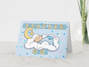 Best Deals! Nana New Baby Boy Congratulations Card