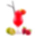 Isolated strawberry Daiquiri decorated with lime and fresh strawberries