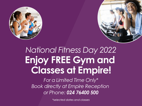 FREE gym and exercise classes at Empire!