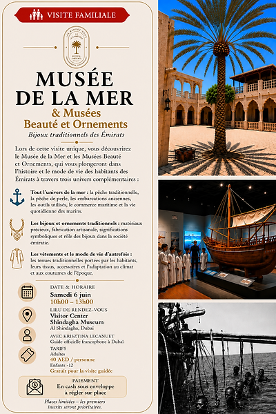 Visite guidée des Musées de Shindagha avec guide francophone avec Le Comptoir Moyen-Orient