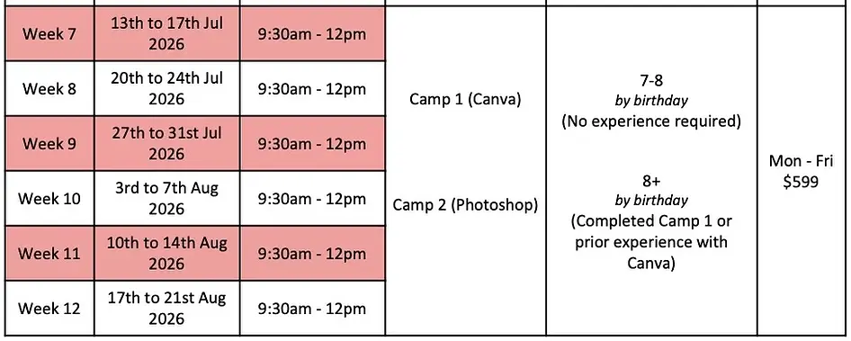 Children's Worklab Summer Camp 2026 Graphic Design Camp 2